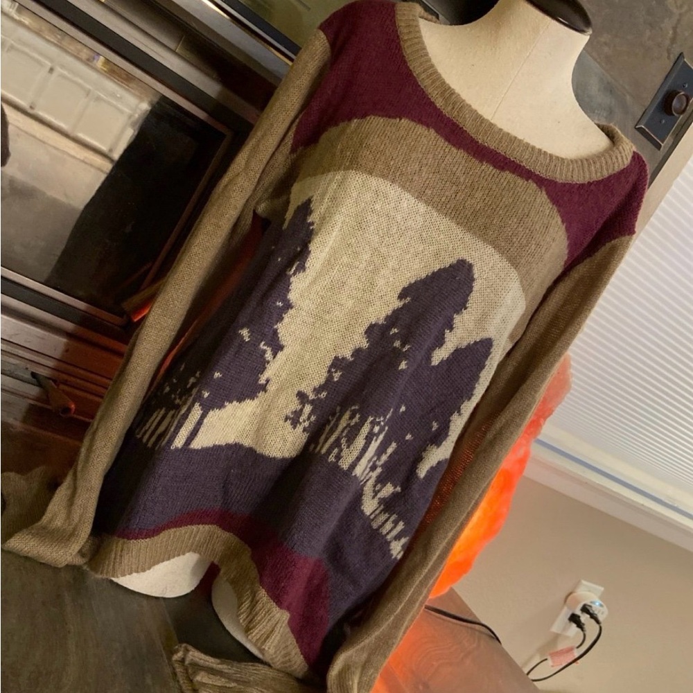 Billabong forest trees landscape sweater Large